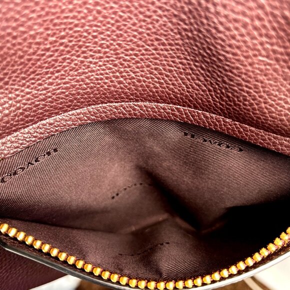 COACH 2017 Burgundy Kelsey Leather Crossbody To Satchel Convertible Bag 55532 - Picture 5 of 16